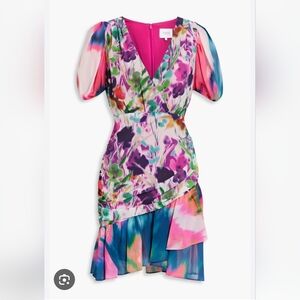 One 33 Social Ruched Floral Print Dress
